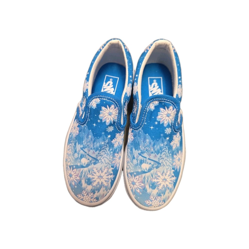 Vans Girl's Snowflake Classic Slip On Sneakers Size 1 Brand NEW - Picture 1 of 5